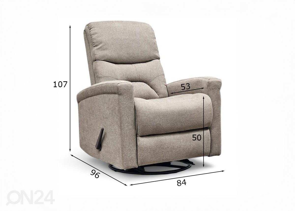 Кресло Loft recliner увеличить размеры