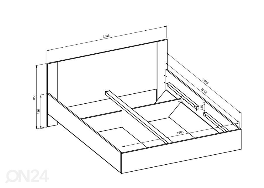 Кровать с подъемным механизмом 160x200 см увеличить размеры