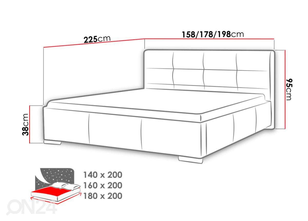 Кровать с подъемным механизмом 160x200 cm увеличить размеры