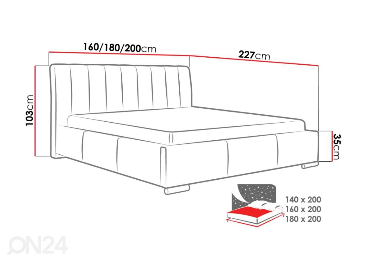 Кровать с подъемным механизмом 160x200 cm увеличить размеры