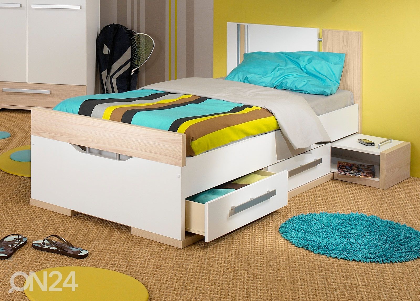 Кровать с ящиками Titouan 90x200 см увеличить
