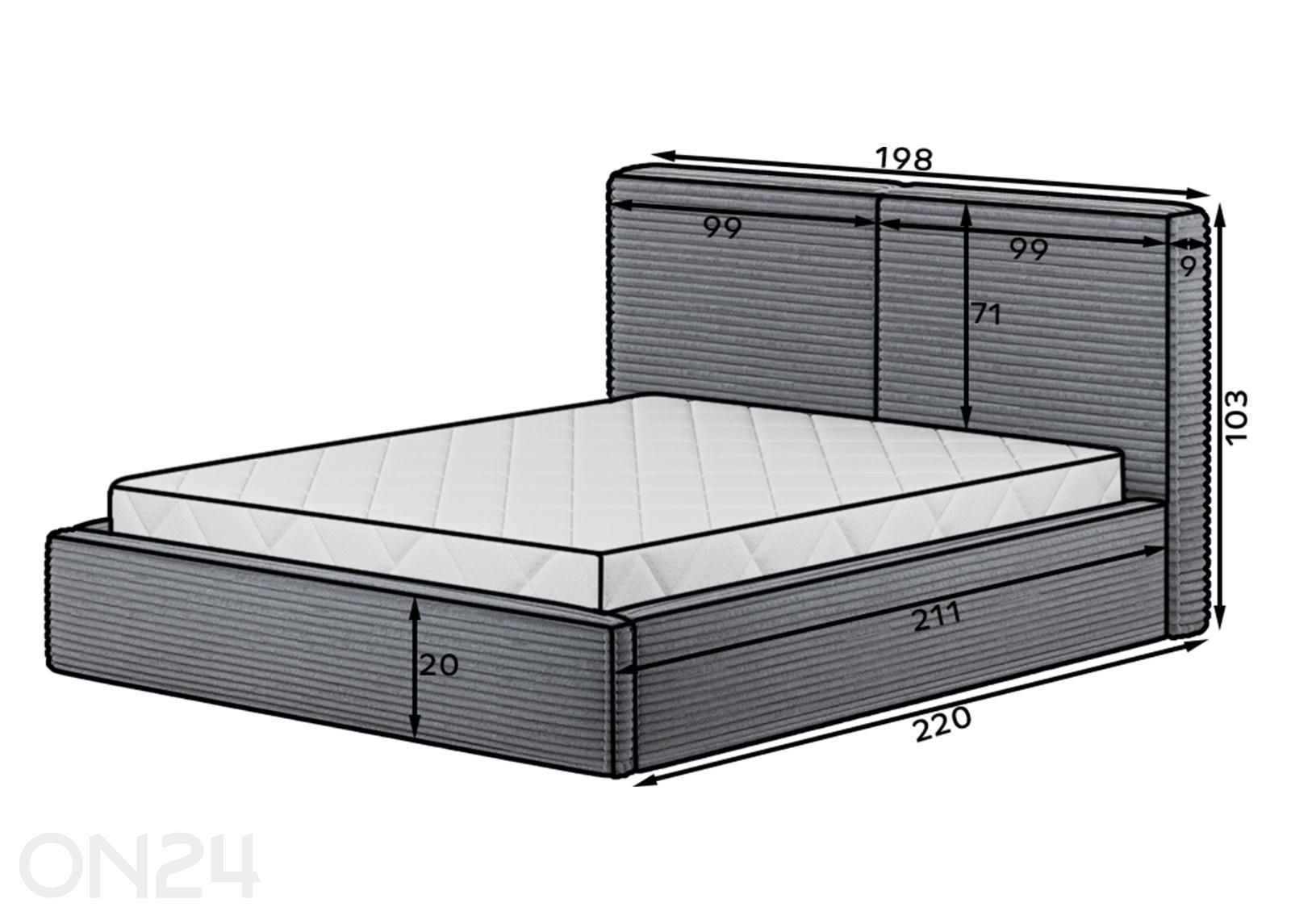 Кровать с ящиком Pesillo 180x200 см увеличить размеры
