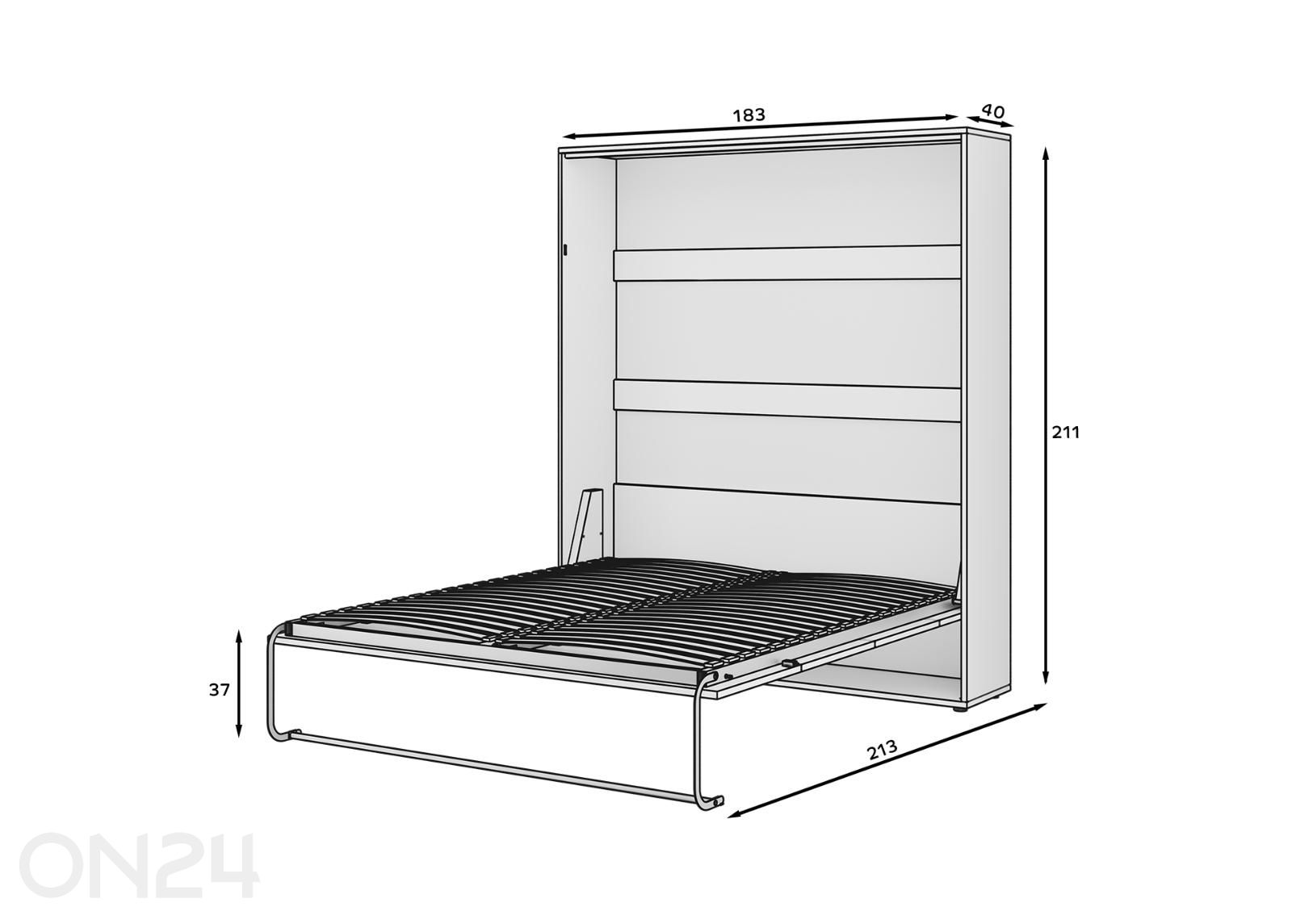 Кровать-шкаф Vivario 160x200 см увеличить размеры