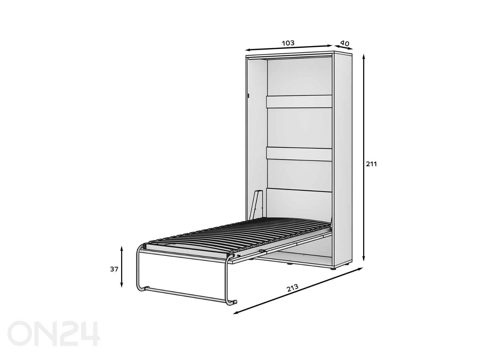 Кровать-шкаф Vivario 90x200 см увеличить размеры