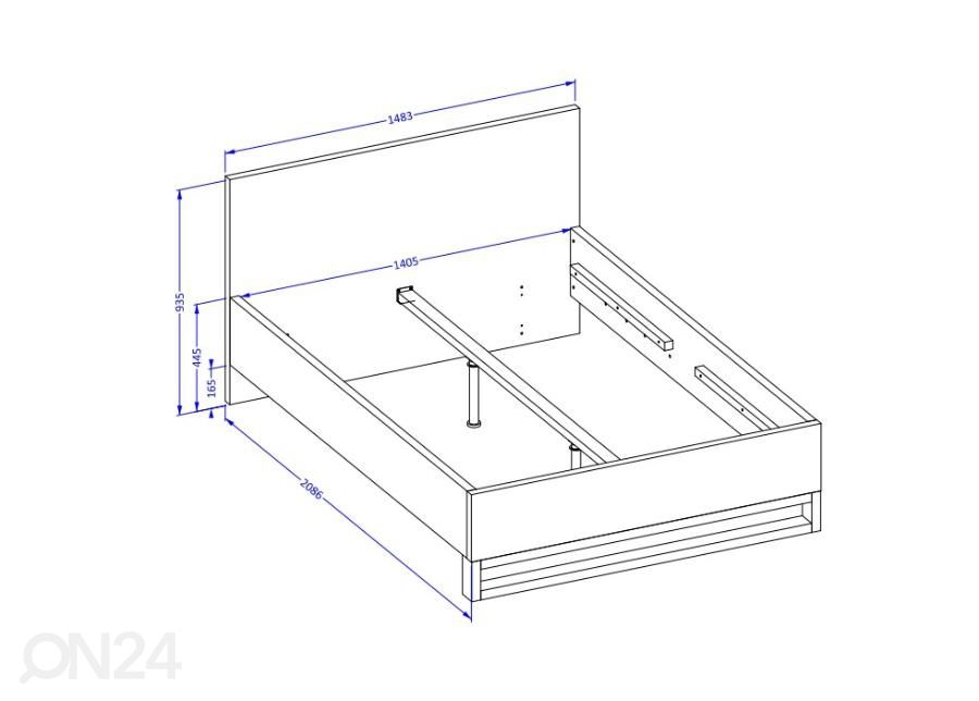 Кровать 140x200 см увеличить размеры