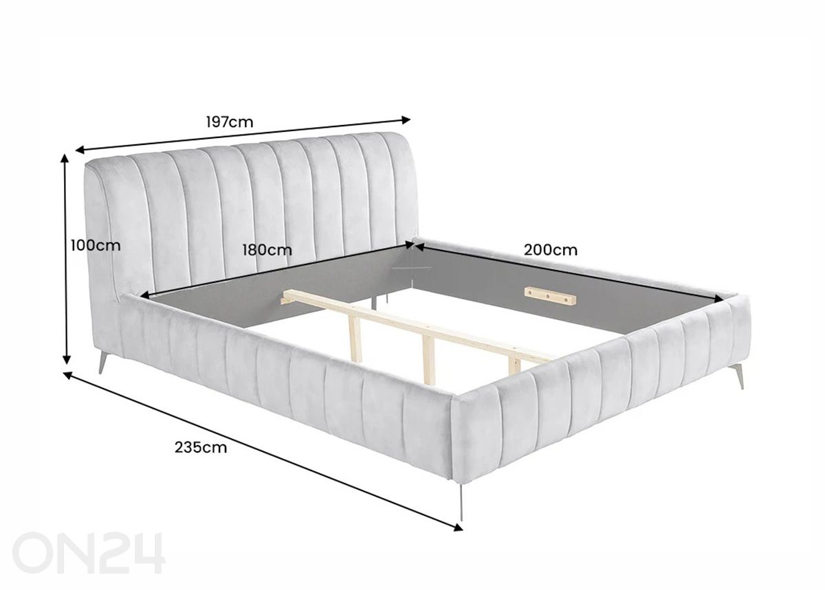 Кровать Amsterdam 180x200 см увеличить размеры