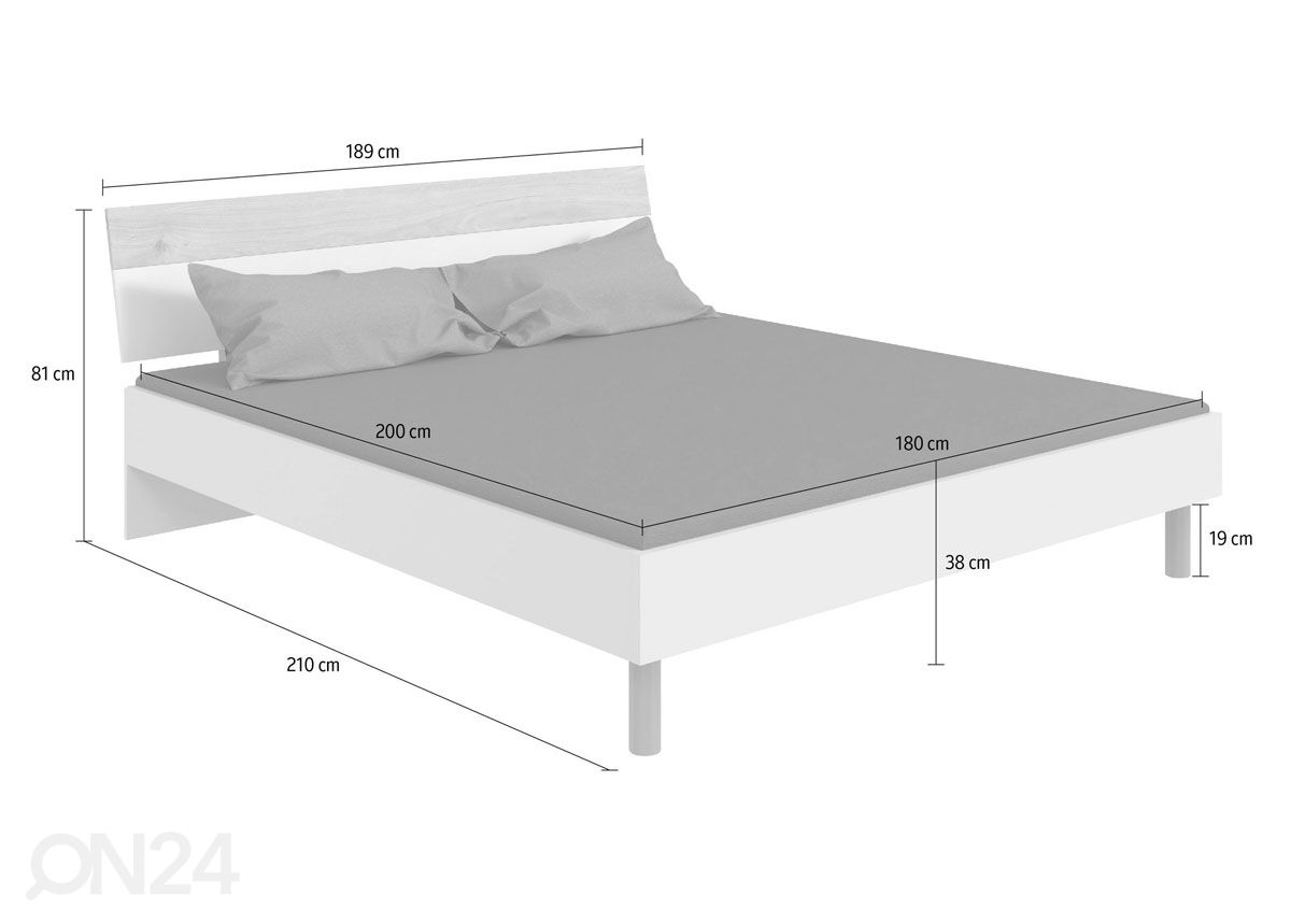 Кровать Budapest 180x200 cm увеличить размеры