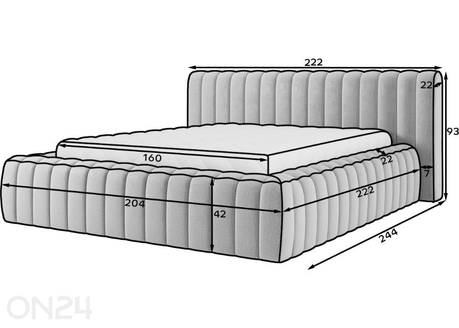 Кровать Carilla 160x200 см увеличить размеры