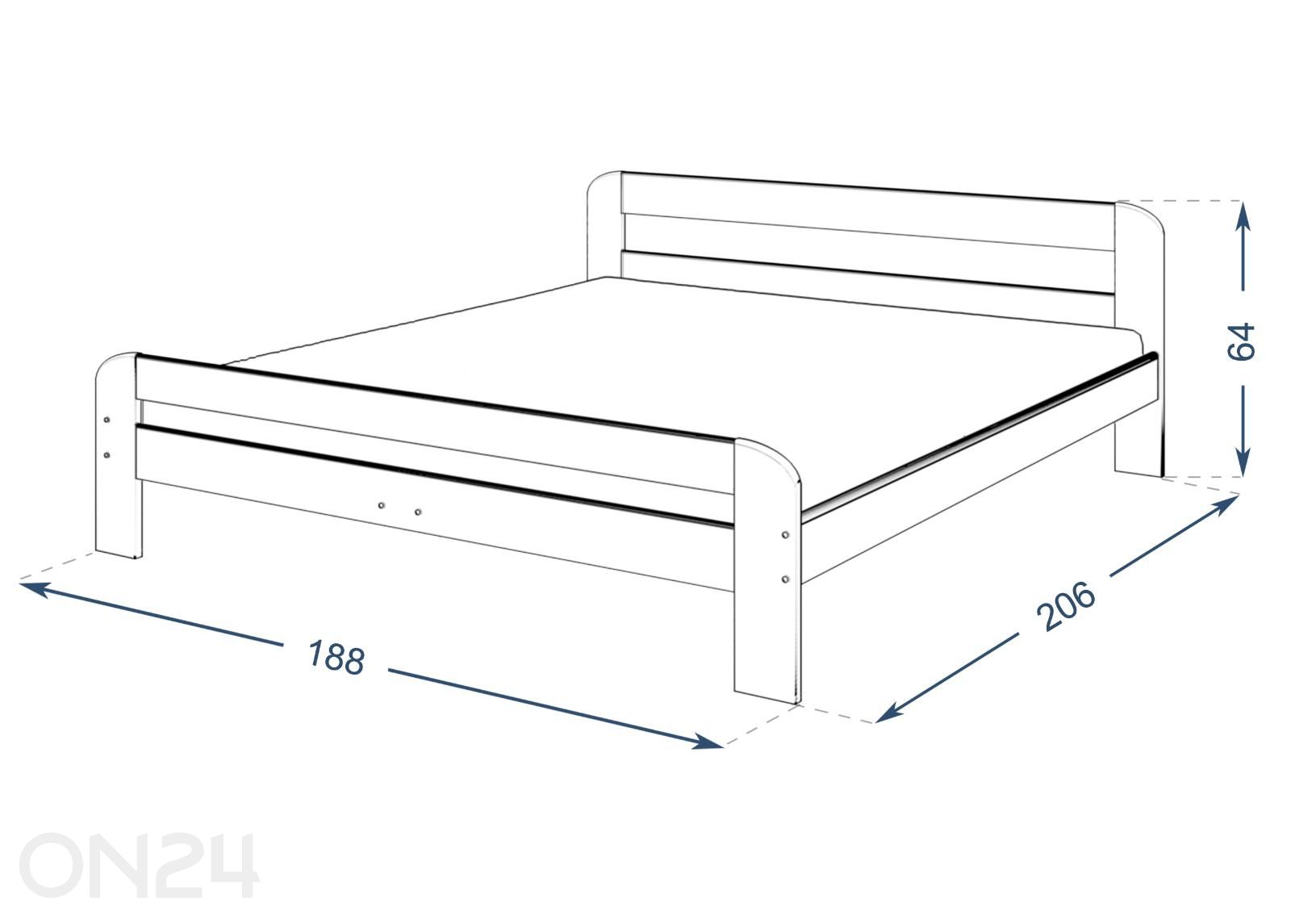 Кровать Dallas 180x200 см увеличить размеры