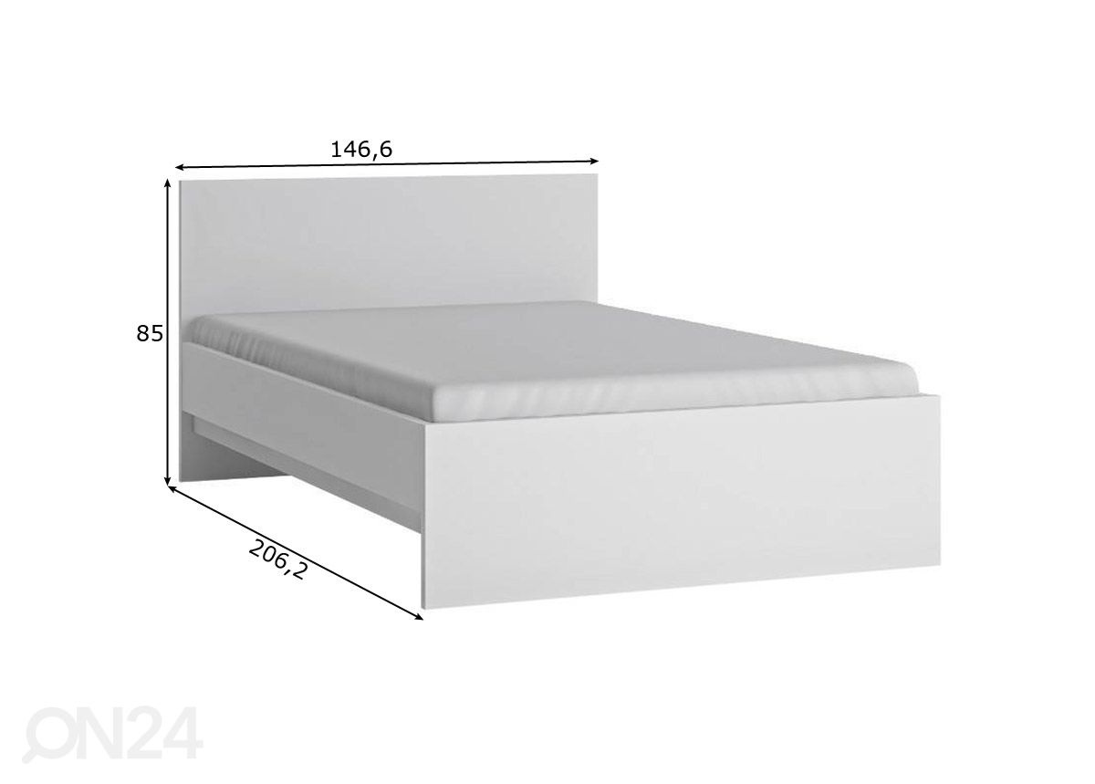 Кровать Fribo 140x200 cm увеличить размеры