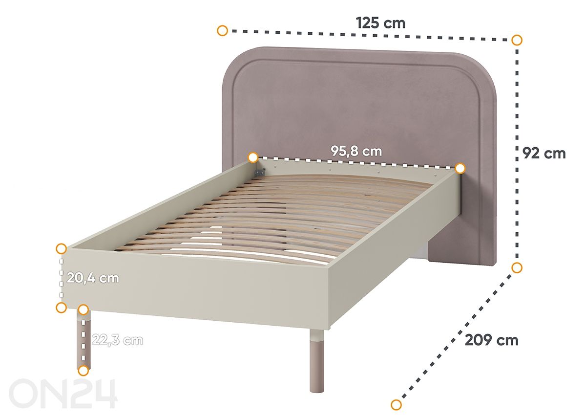 Кровать Harmony 90x200 см увеличить размеры