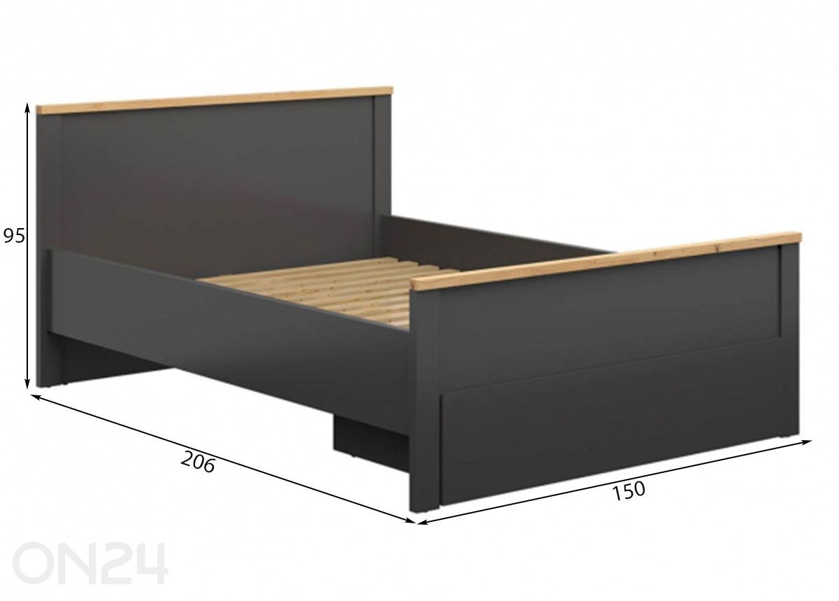 Кровать Hesen 140x200 см увеличить размеры