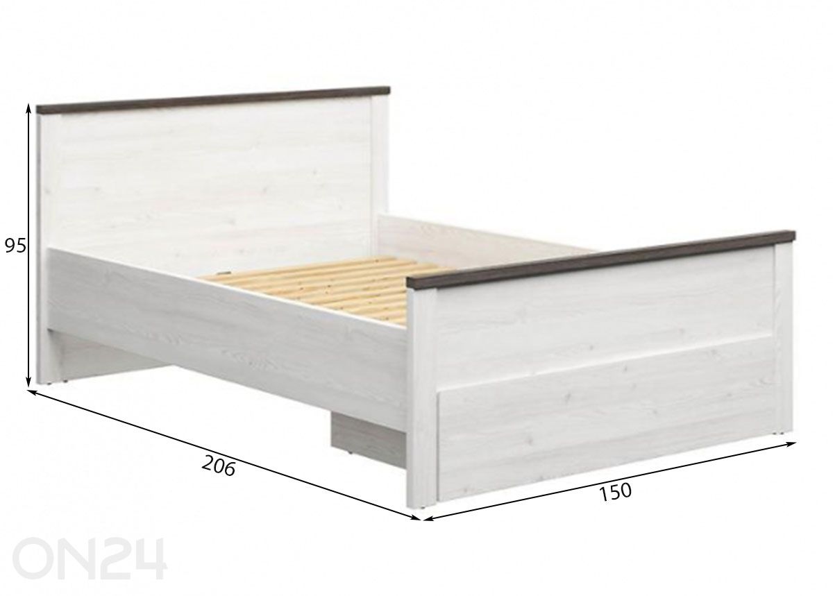 Кровать Hesen 140x200 см увеличить размеры