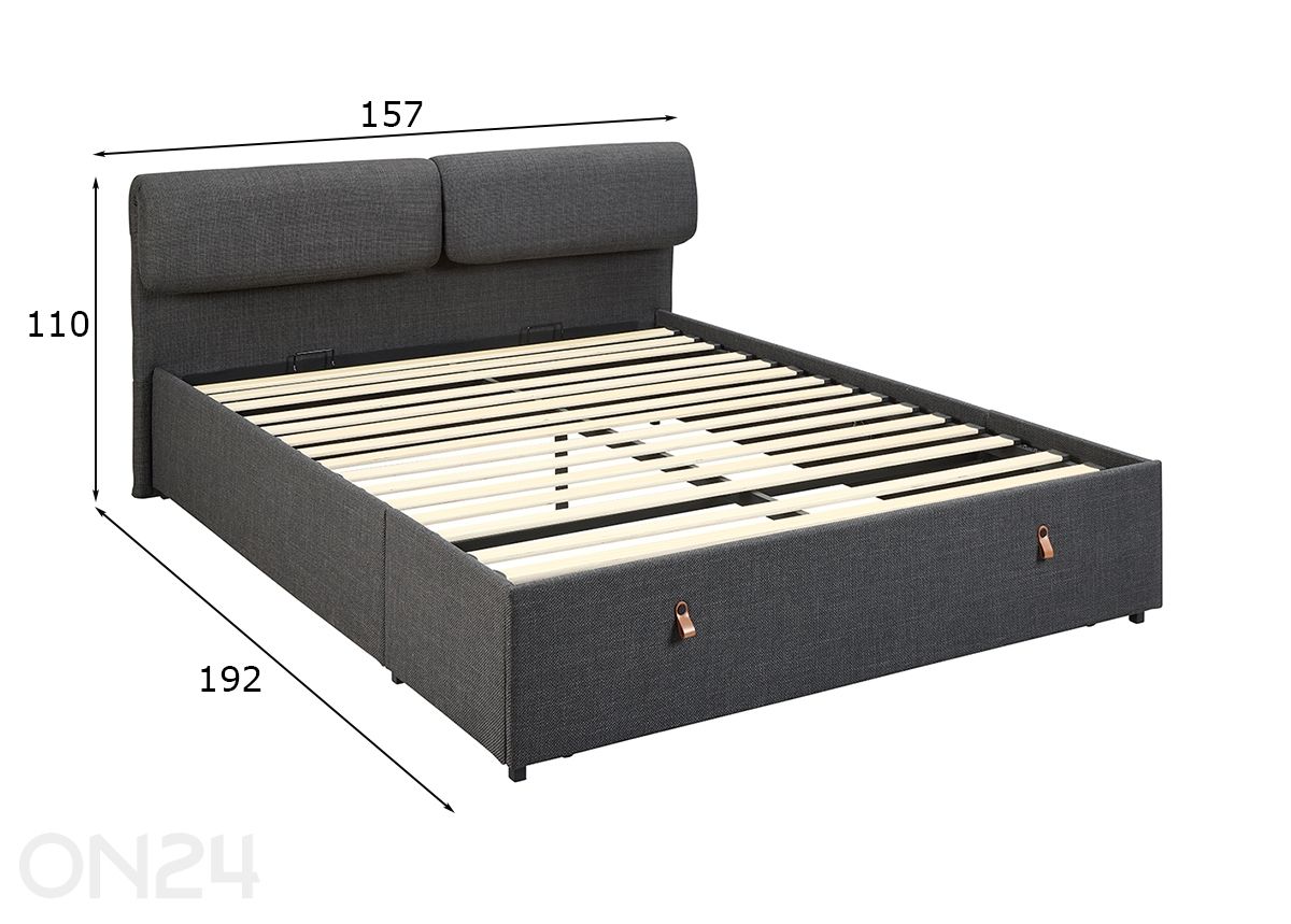 Кровать Kalvi 140x190 см увеличить размеры