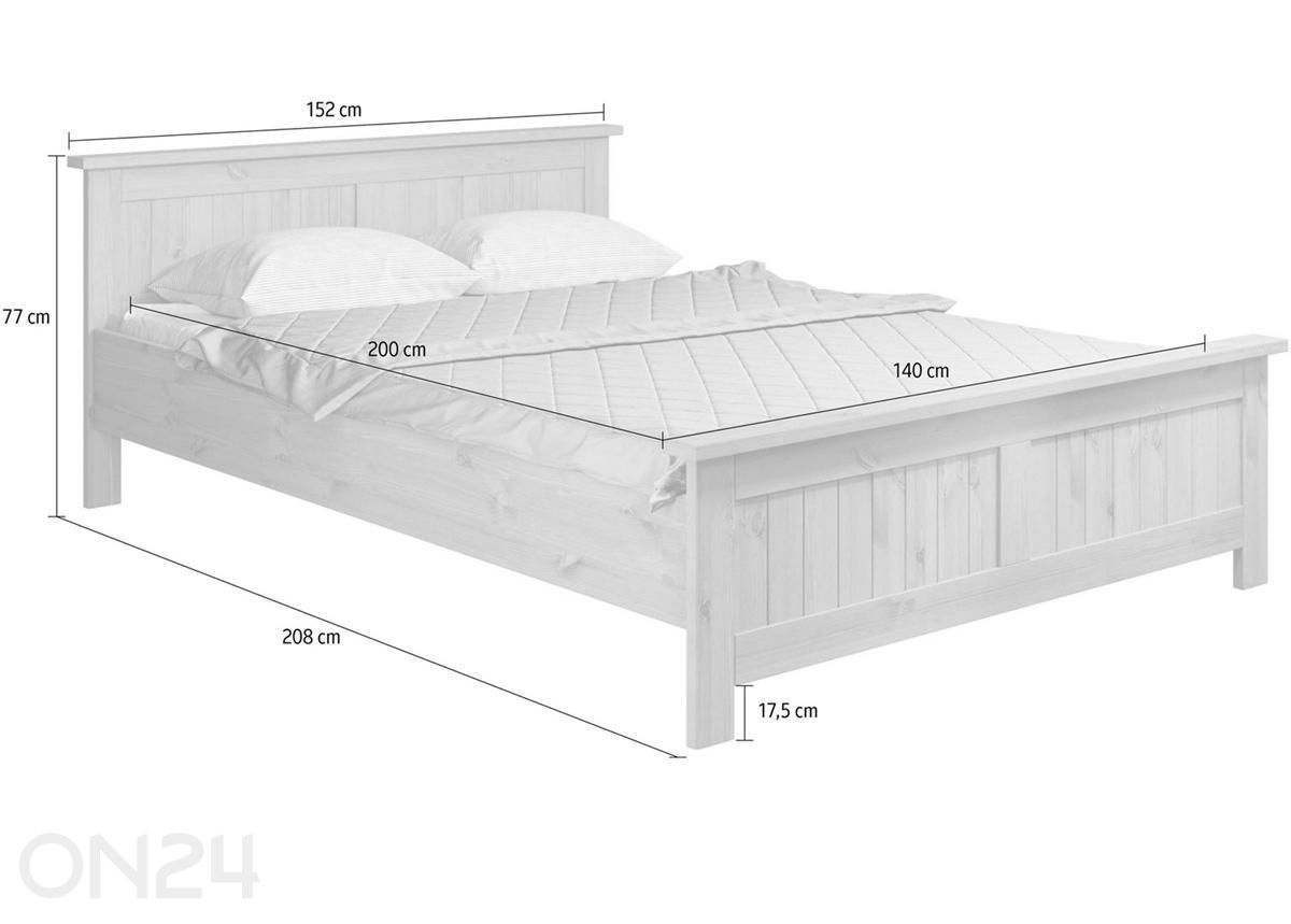 Кровать Lote 140x200 см увеличить размеры