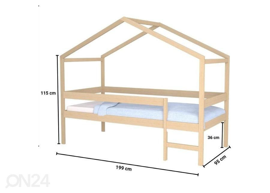 Кровать Mika 90x190 cm увеличить размеры