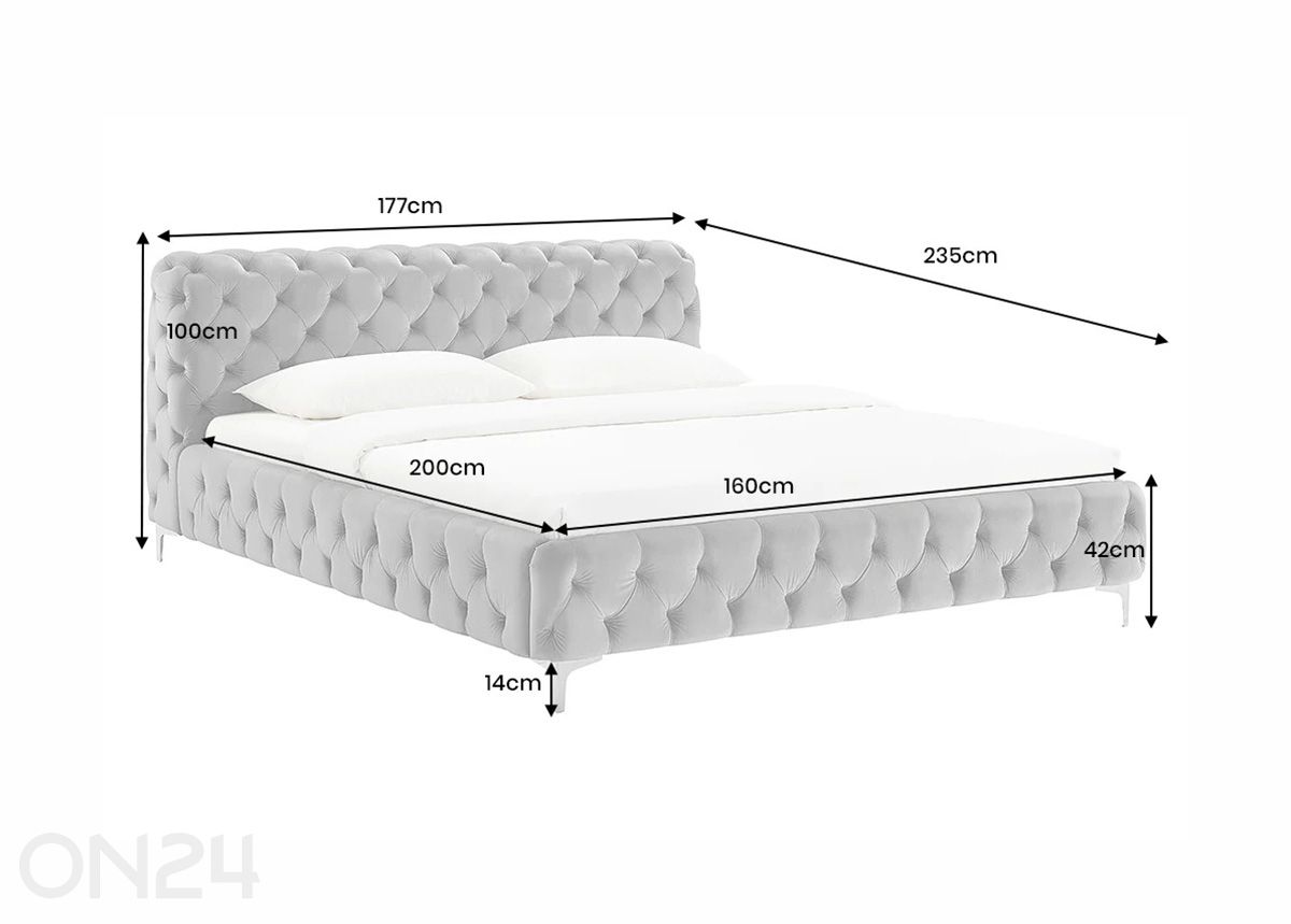Кровать Modern Barock 160x200 см увеличить размеры