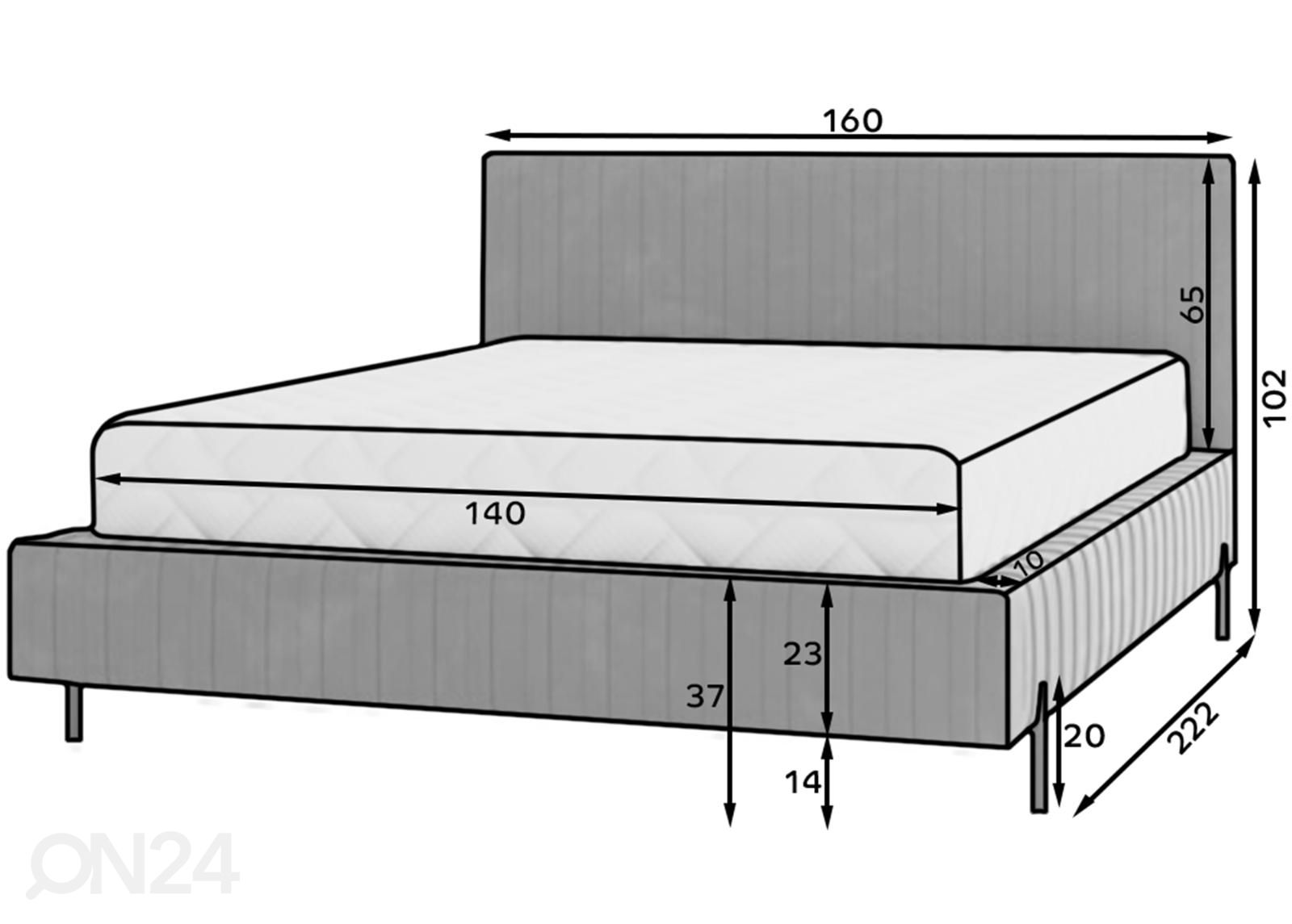 Кровать Pomorie 140х200 см увеличить размеры