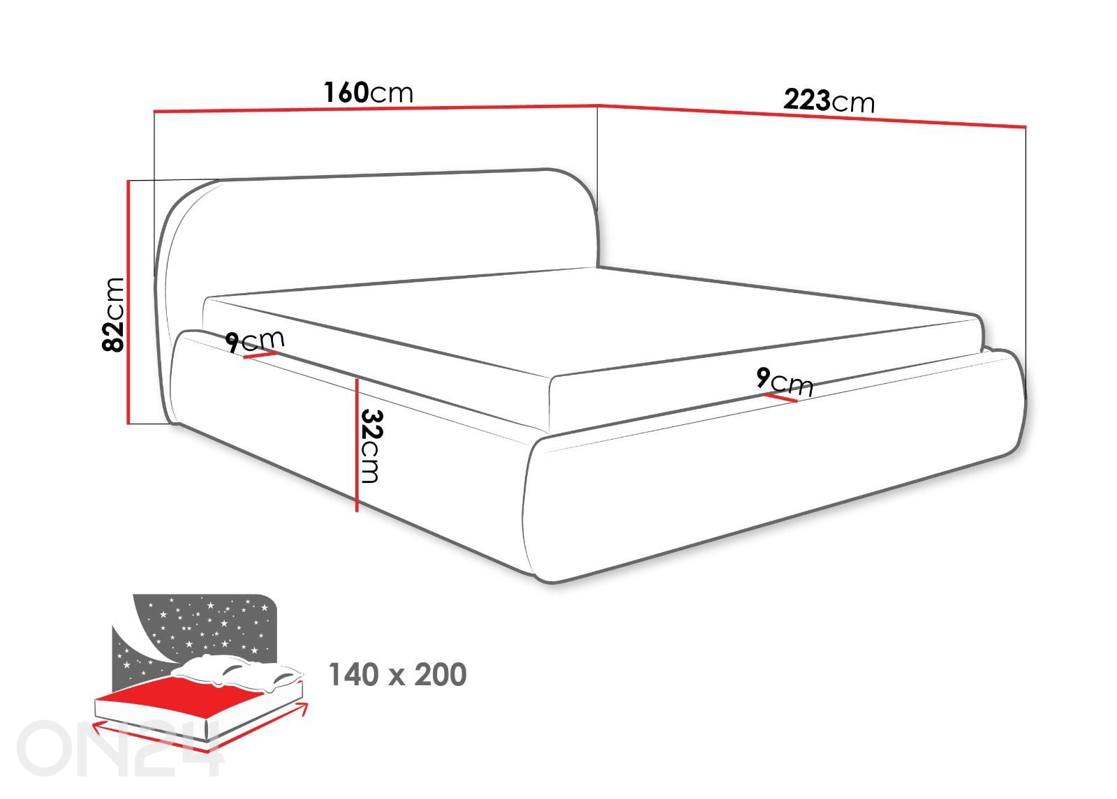 Кровать Talori 140x200 см увеличить размеры