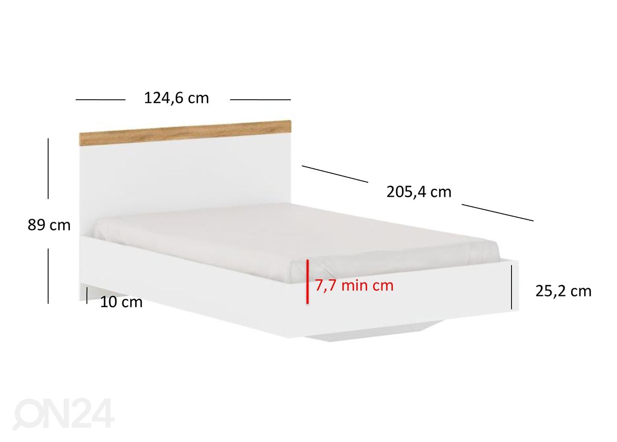 Кровать Vigo 120x200 см увеличить размеры