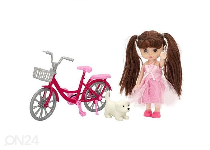 Кукла Белла с велосипедом 15 см увеличить
