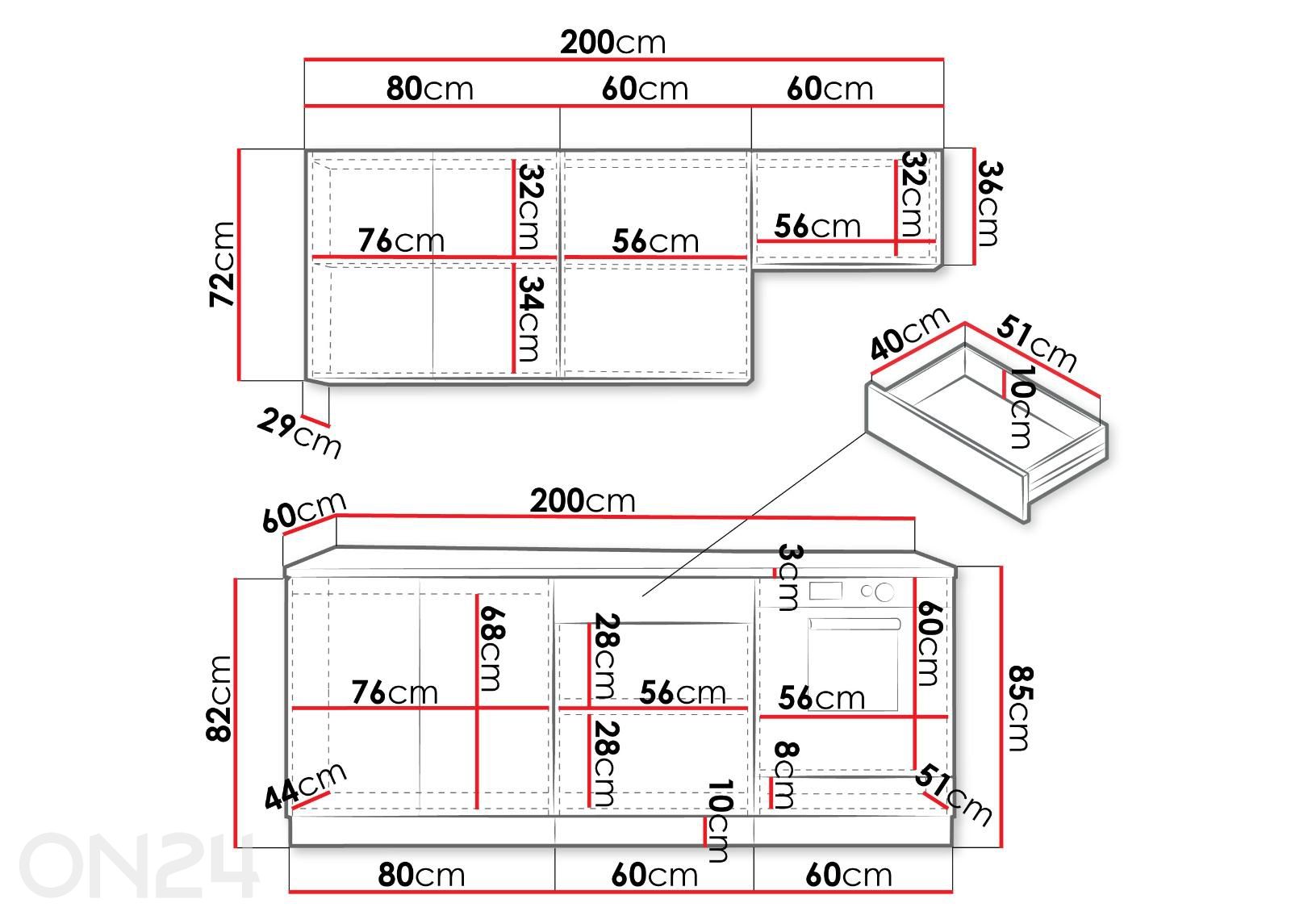 Кухня Isabela 200 см + LED увеличить