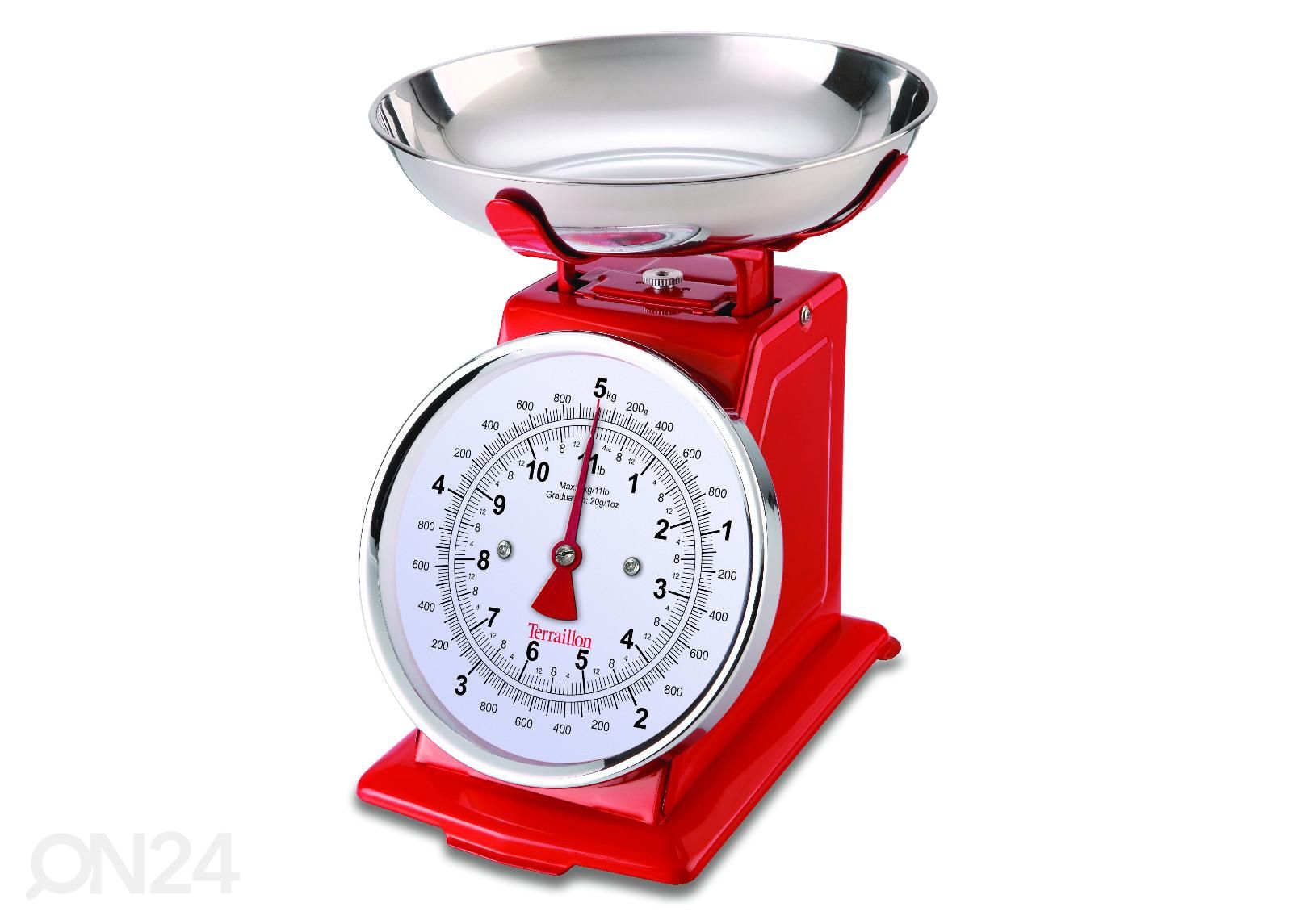 Кухонные весы в стиле ретро, ​​Tradition 500 Dual RED Ex Terraillon 14476, красные увеличить