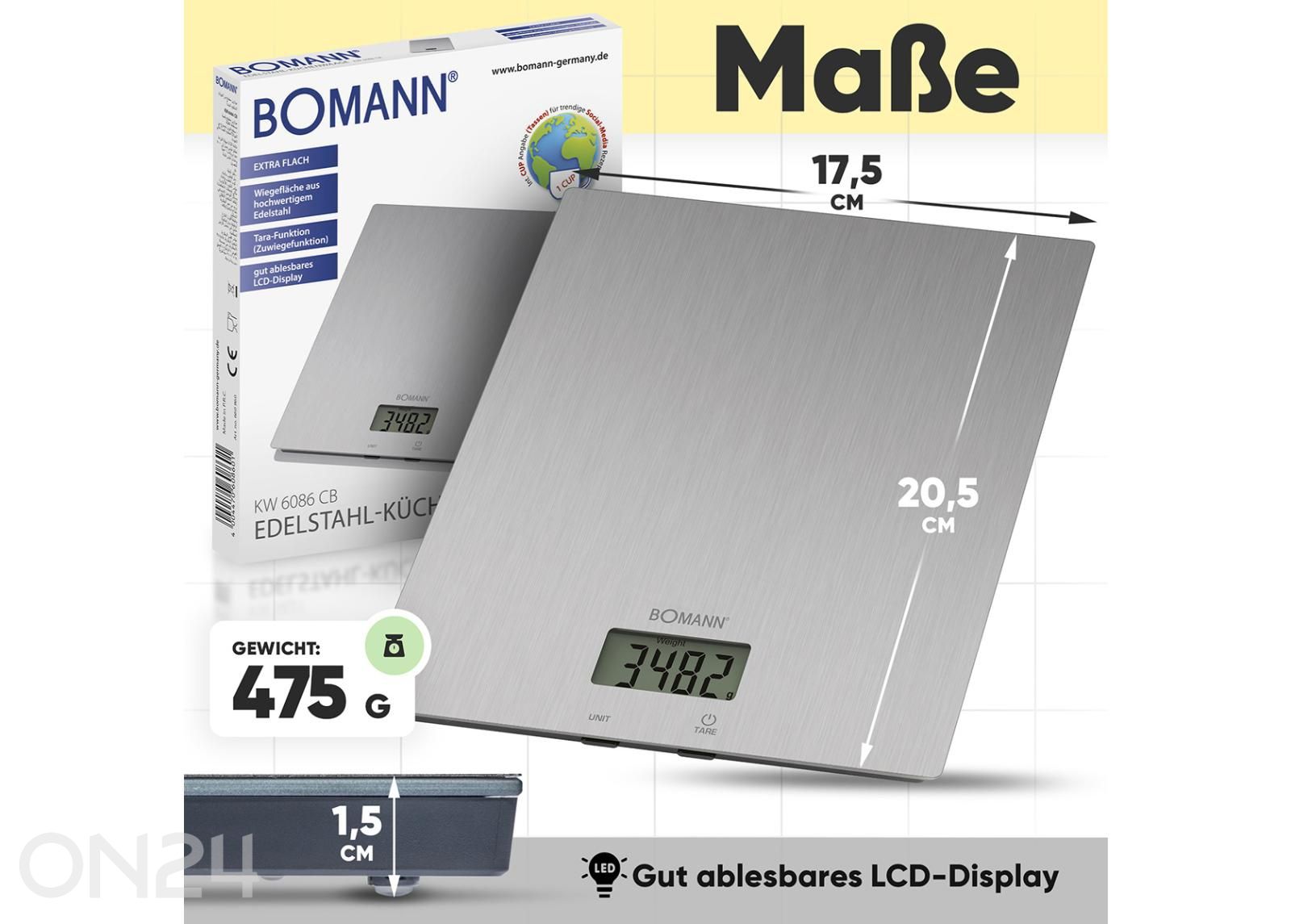 Кухонные весы Bomann KW6086CB увеличить размеры
