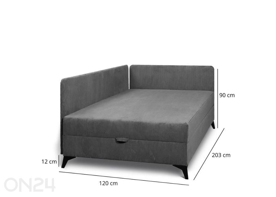 Кушетка с ящиком для белья и боковой панелью Ibis 90x200 см увеличить размеры