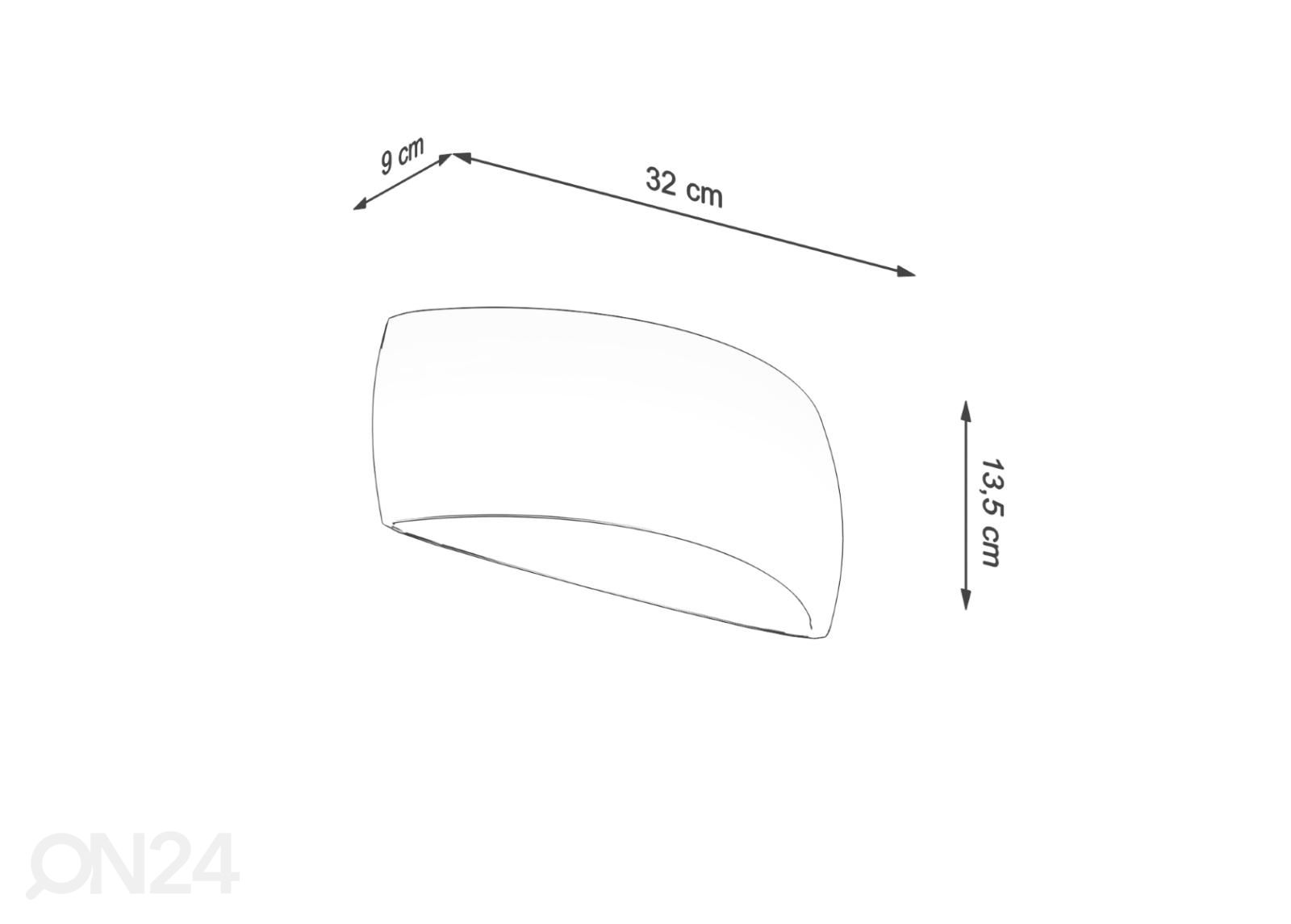 Лакированный настенный светильник Pontius, белый глянцевый увеличить размеры