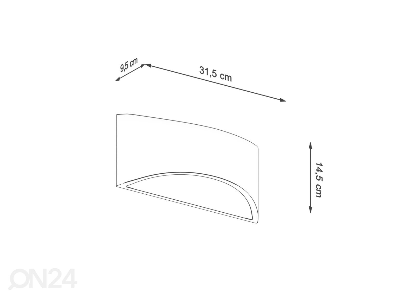 Лакированный настенный светильник Vixen, белый глянцевый увеличить размеры