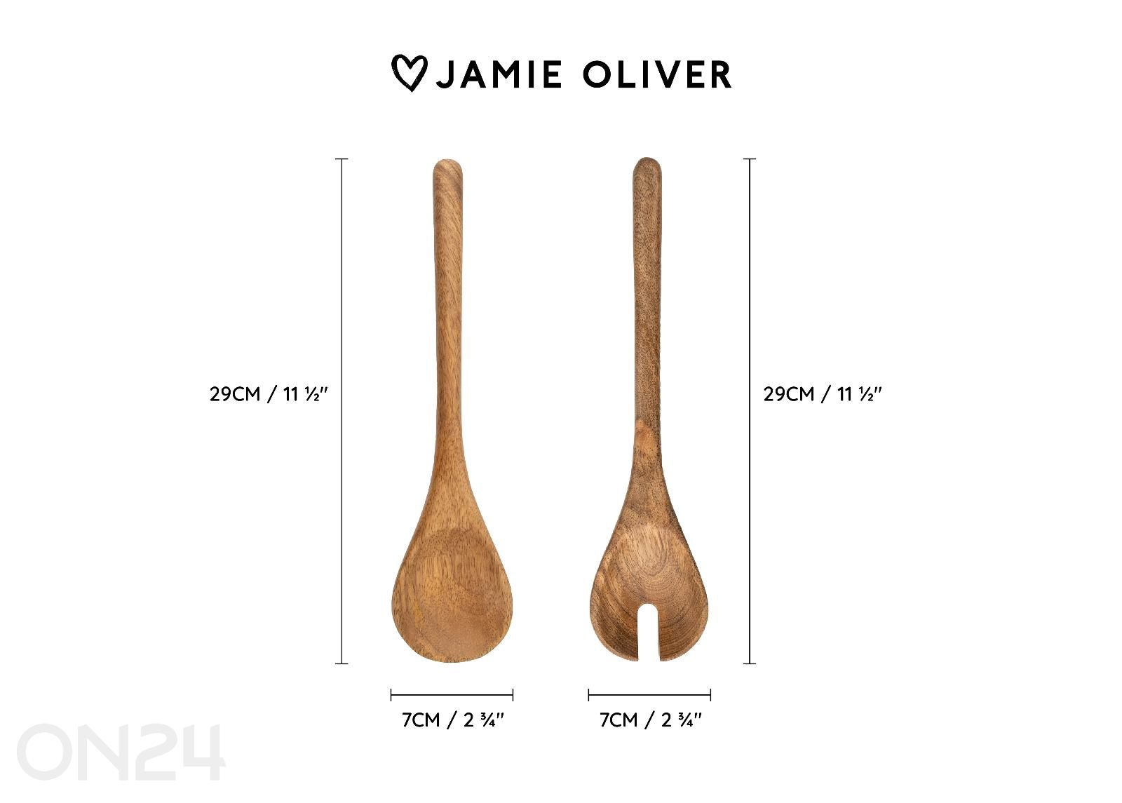 Ложки сервировочные Jamie Oliver Big Love из мангового дерева 29x14 см увеличить размеры