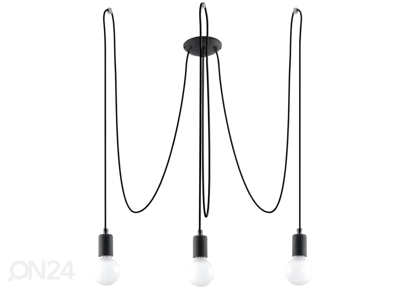 Люстра Edison 3, черная увеличить