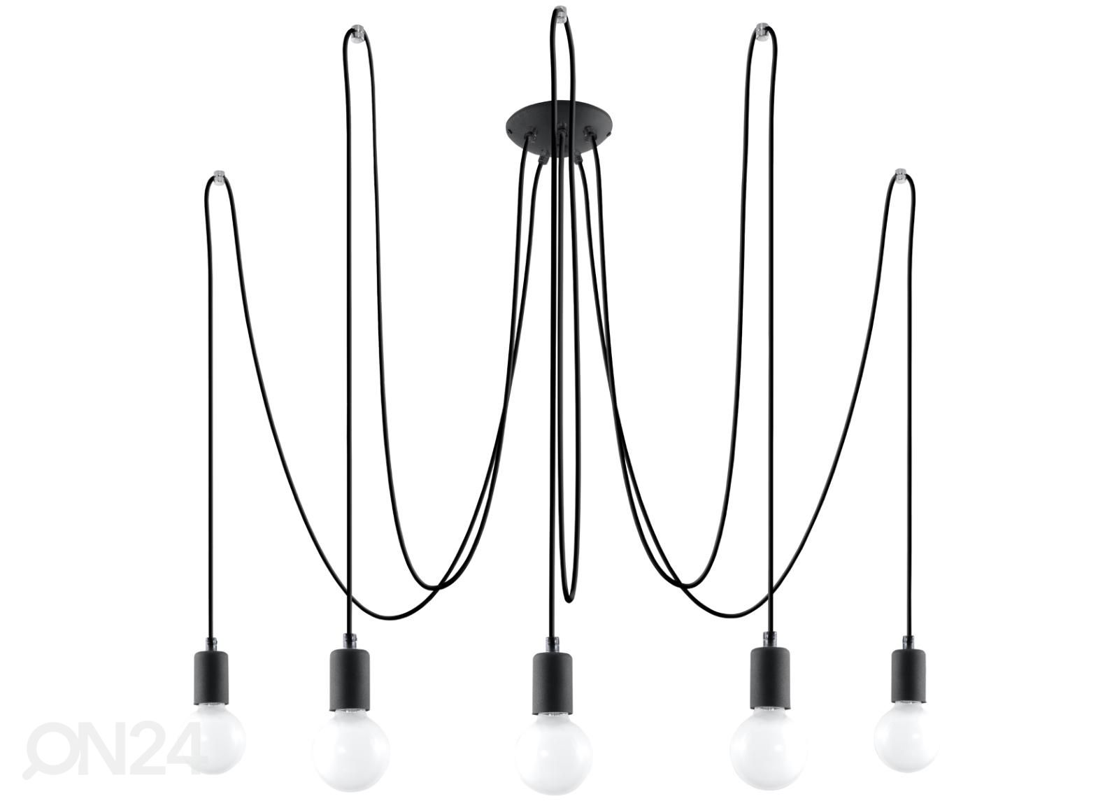 Люстра Edison 5, черная увеличить