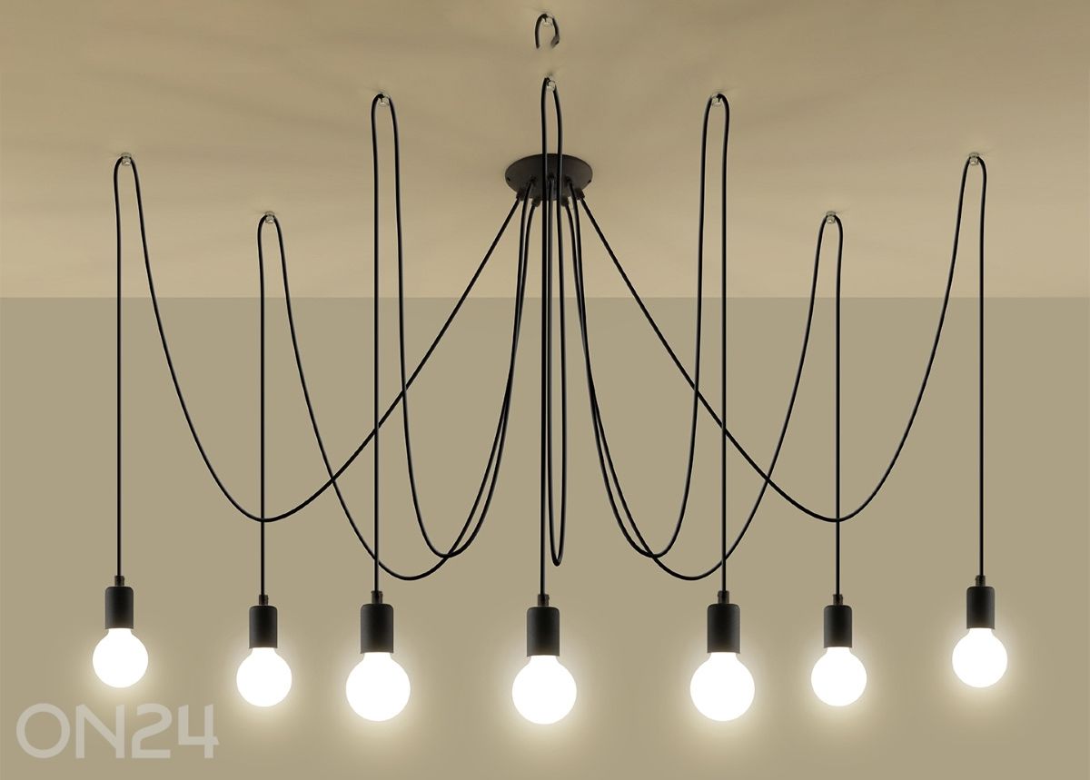 Люстра Edison 7, черная увеличить