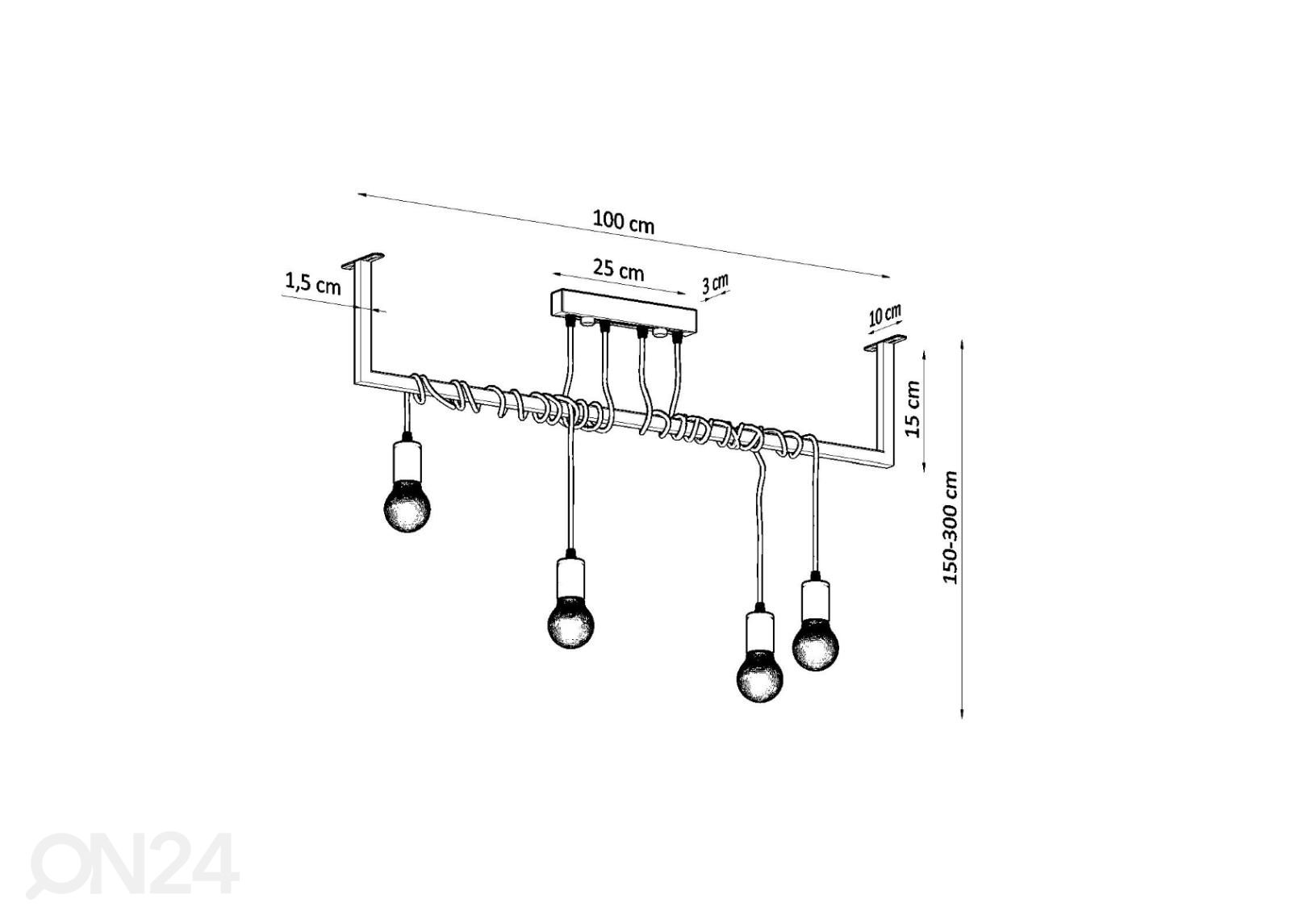 Люстра Salamanca 4, черная увеличить размеры