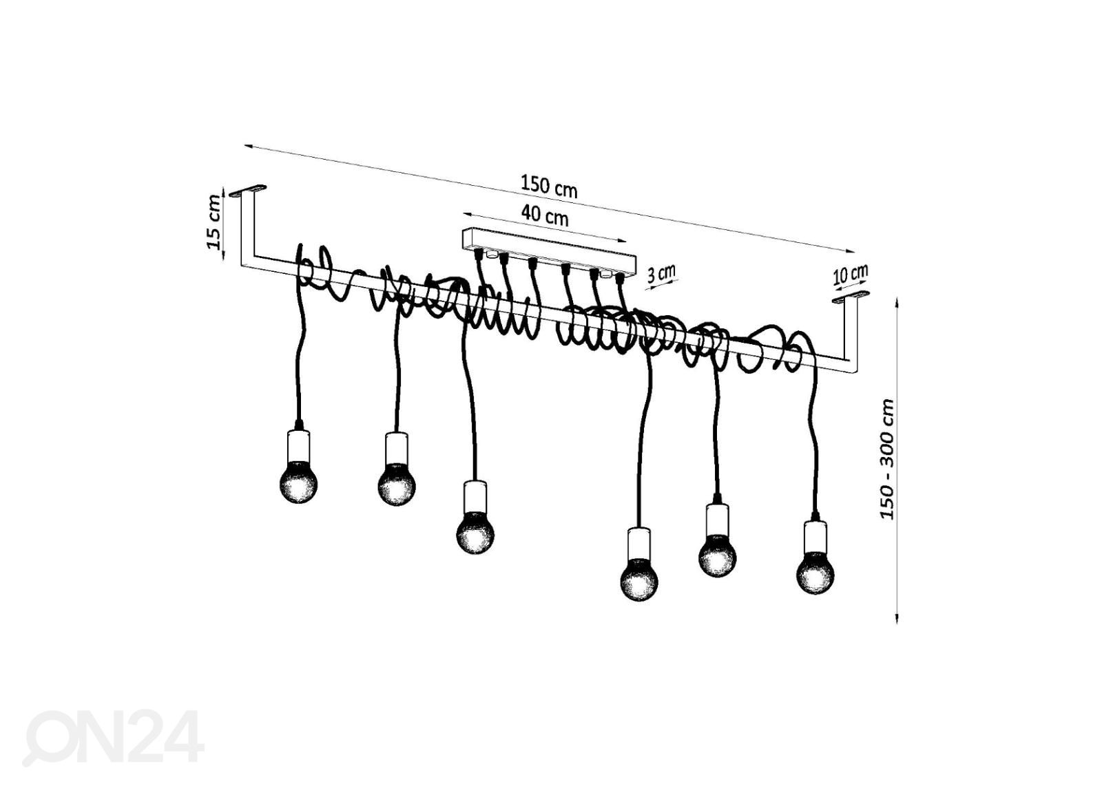 Люстра Salamanca 6, черная увеличить размеры