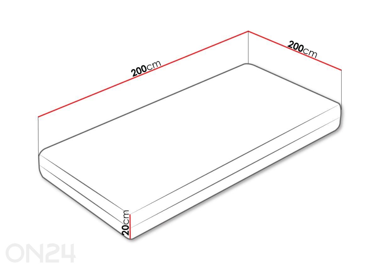 Матрас 200x200 см увеличить размеры