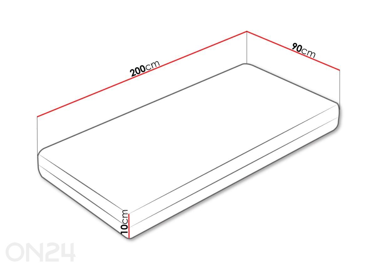 Матрас Ares 10 90x200 см увеличить размеры