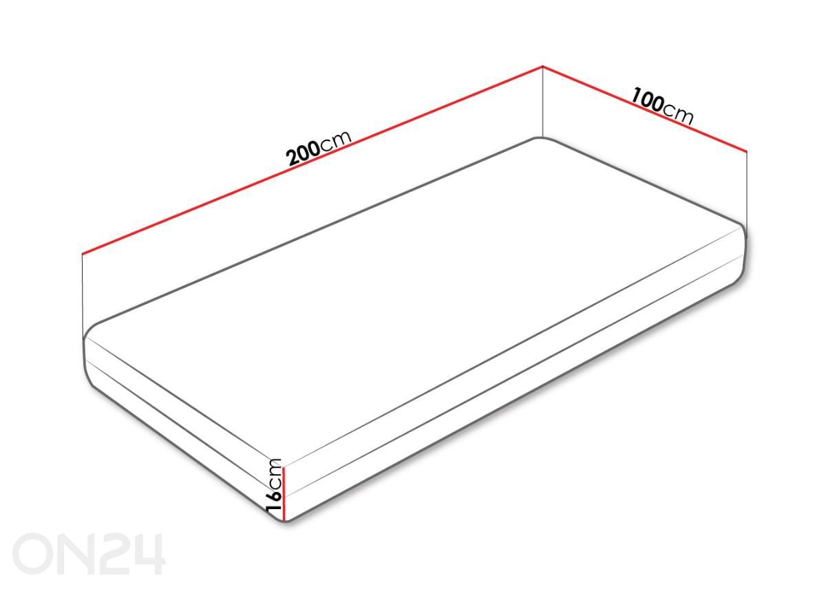 Матрас Bohemia 100x200 см увеличить размеры