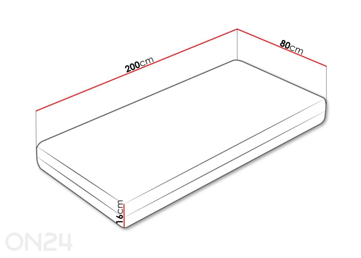 Матрас Bohemia 80x200 см увеличить размеры