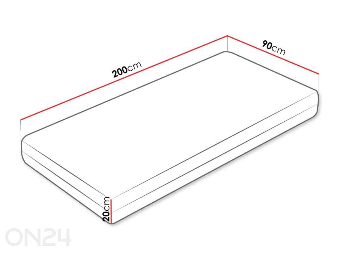 Матрас Comfort 90x200 см увеличить размеры