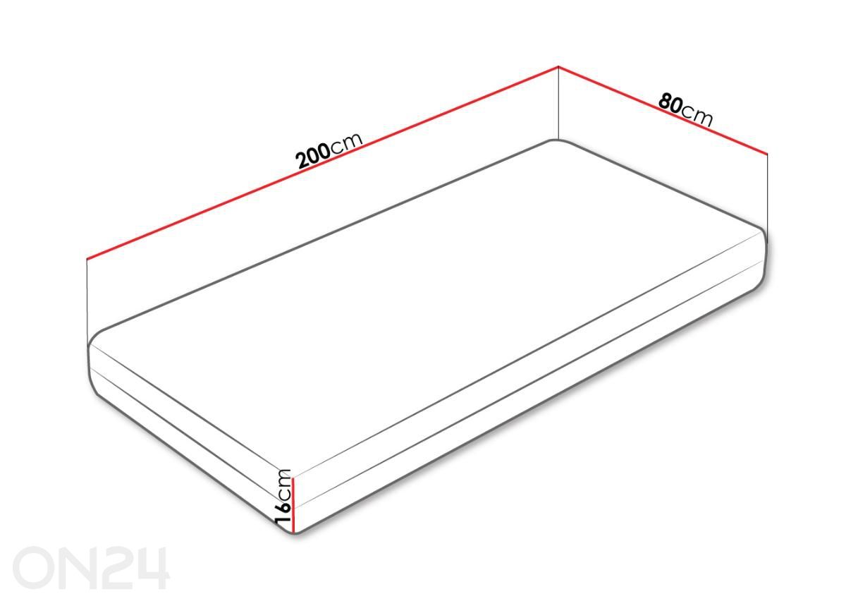 Матрас Demeter 80x200 см увеличить размеры