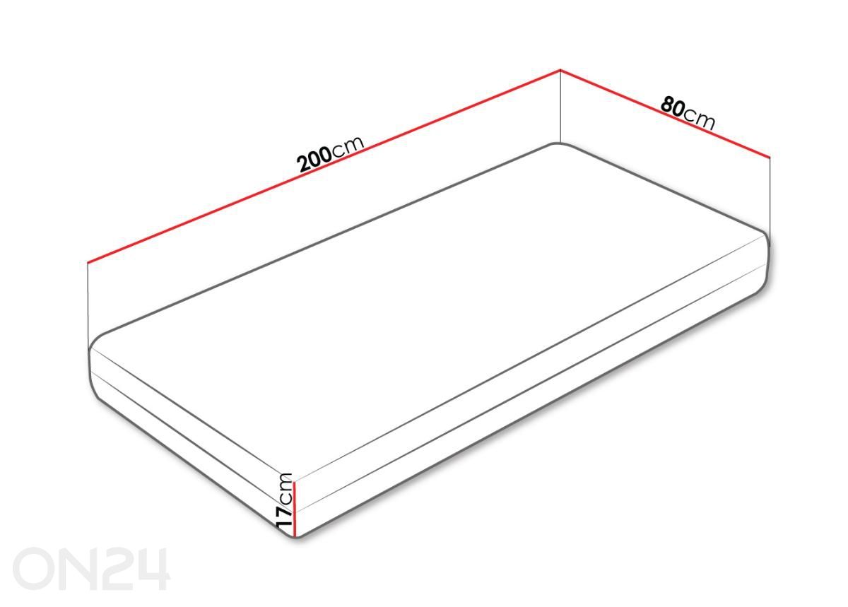 Матрас Dionizos 80x200 см увеличить размеры