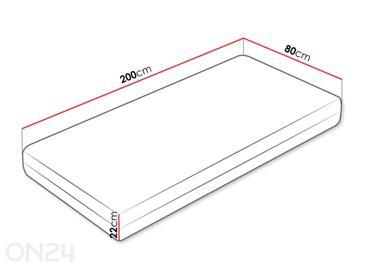 Матрас Eco I 80x200 см увеличить размеры