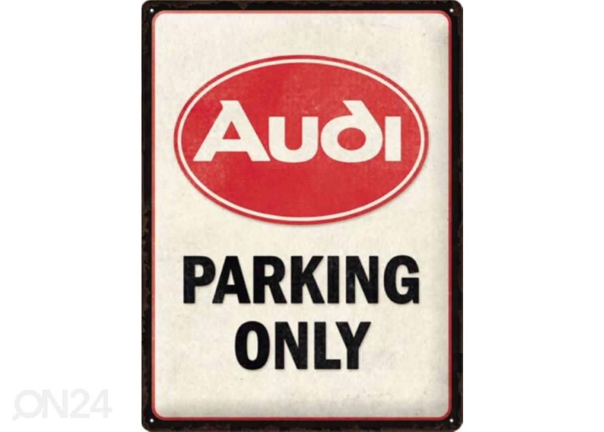 Металлический постер в ретро-стиле Audi - Parking Only 30x40 см увеличить