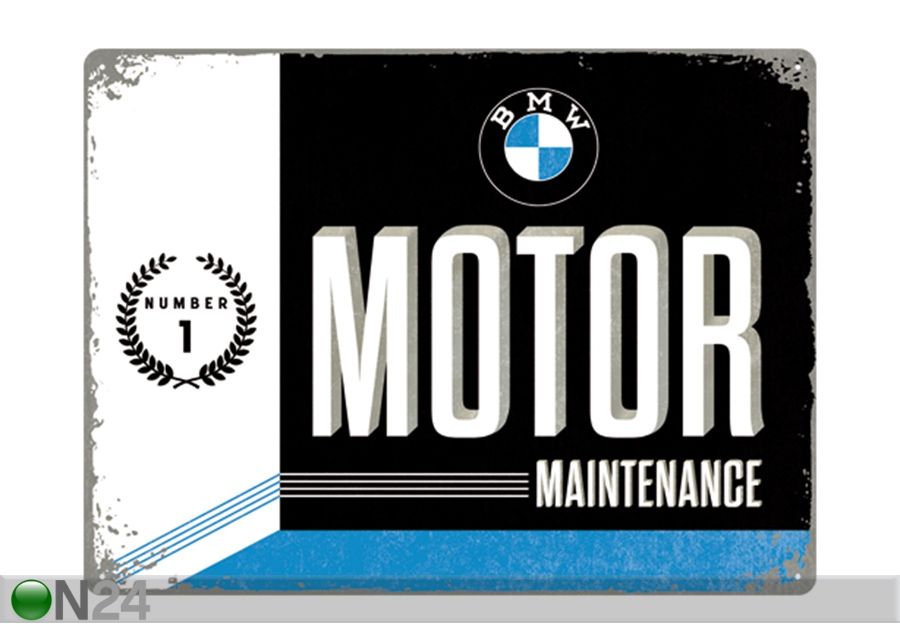 Металлический постер в ретро-стиле BMW Motor Maintenance 30x40 см увеличить