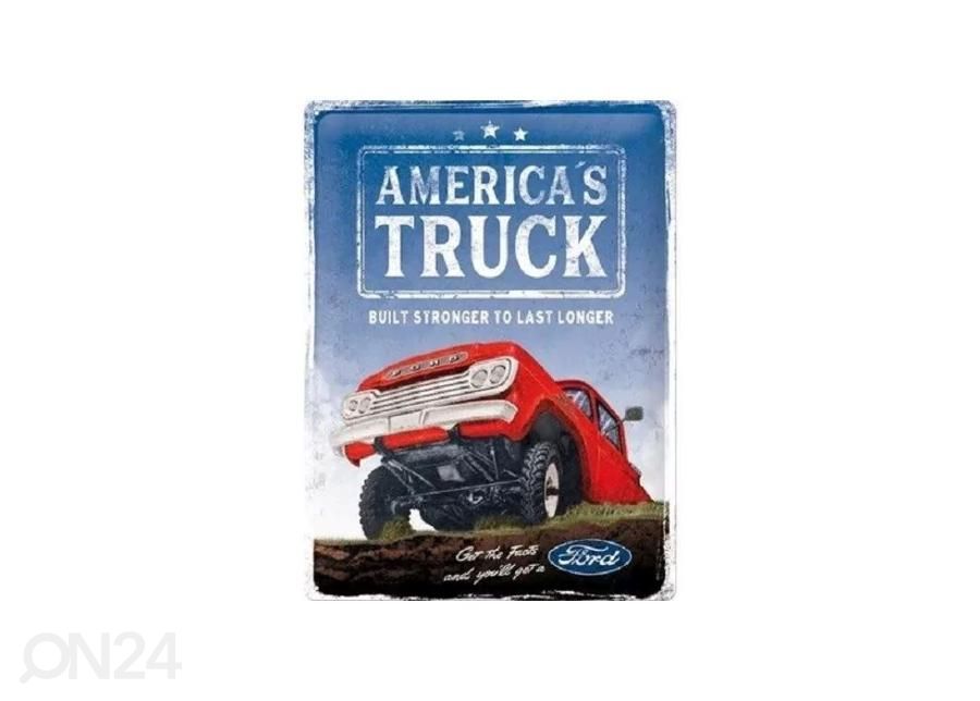 Металлический постер в ретро-стиле Ford - America´s Truck F100 30x40 см увеличить