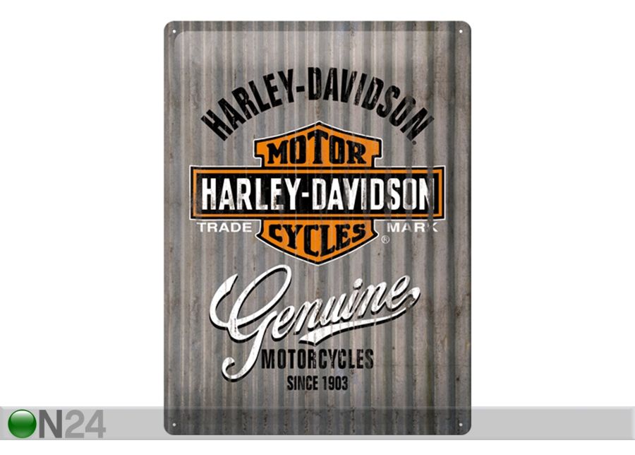 Металлический постер в ретро-стиле Harley-Davidson Genuine lI 30x40 cm увеличить