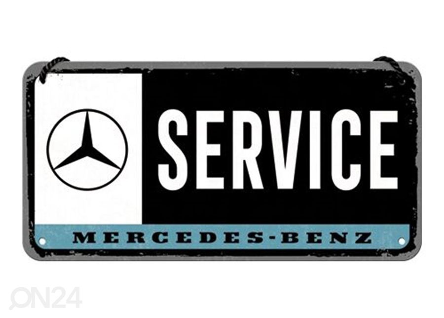 Металлический постер в ретро-стиле Mercedes-Benz Service 10x20 см увеличить